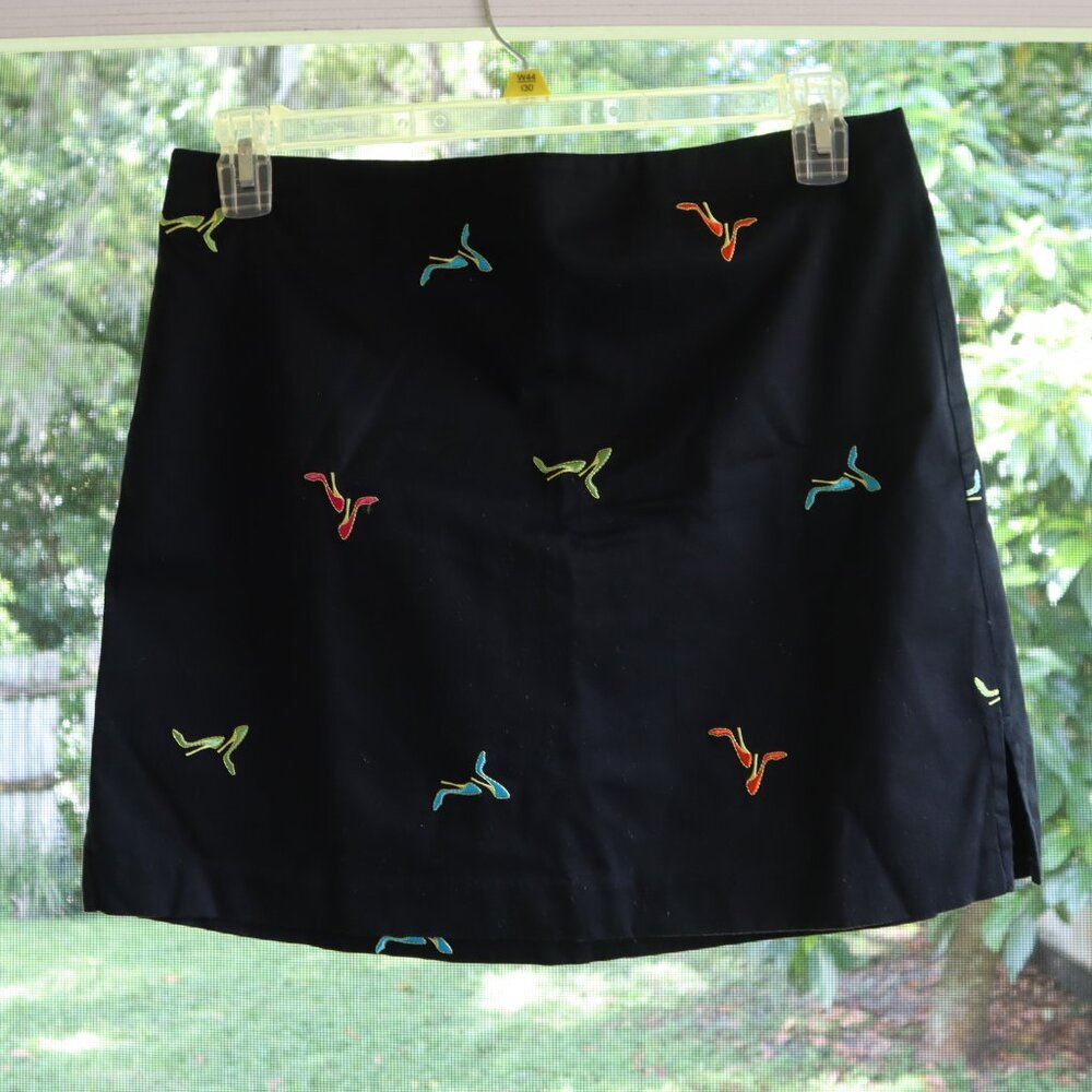 Black Mini Skirt by Attyre New York Size S High Heels